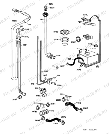 Взрыв-схема посудомоечной машины Dometic DW2300OS - Схема узла Hydraulic System 272
